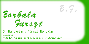 borbala furszt business card